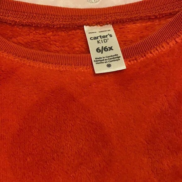 Girls Carter’s red/heart soft Sweater - Picture 3 of 4